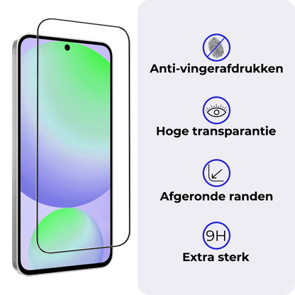 Gehard Glas Screenprotector met Zwarte Randen Geschikt voor Samsung Galaxy S24 FE