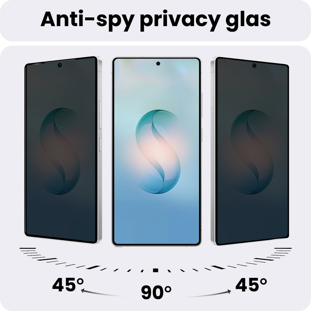 Screenprotector van gehard glas met privacyfilter