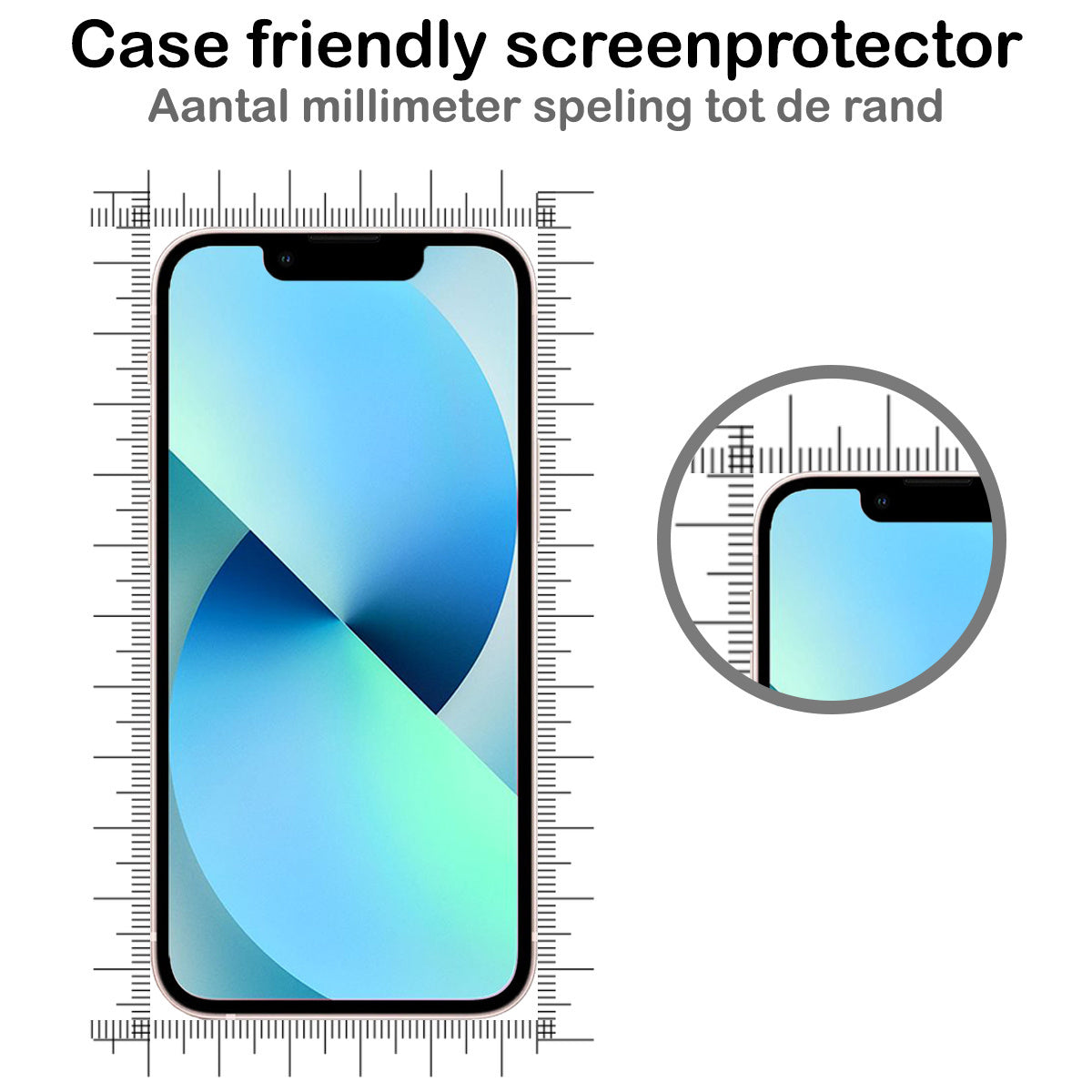 Gehard glazen privacy screenprotector voor iPhone 13