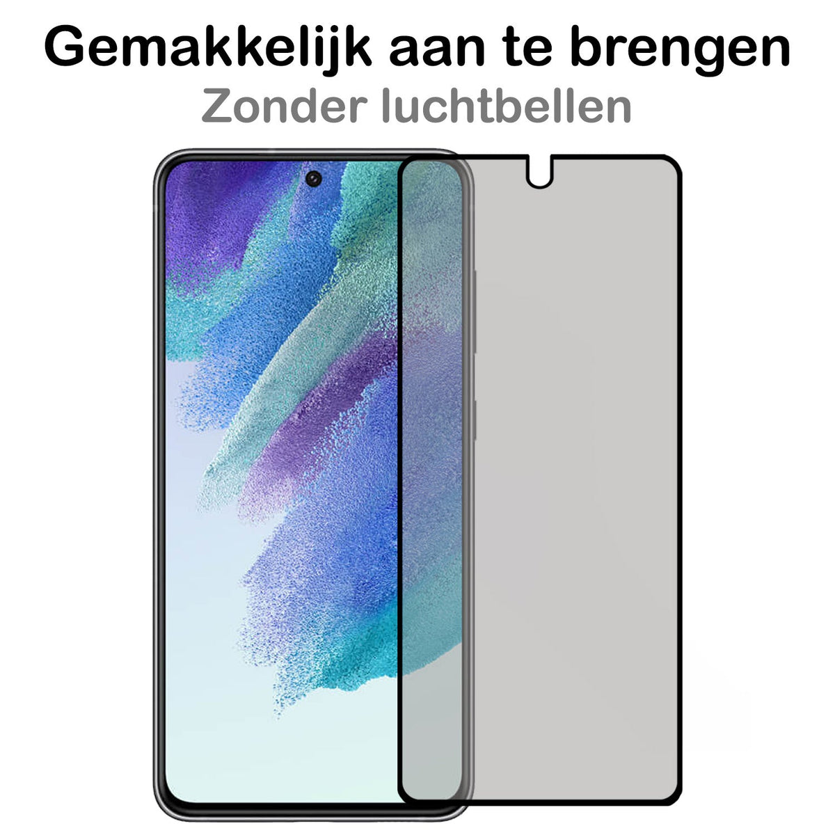 Privacy Screenprotector van Gehard Glas Geschikt voor Samsung S21 FE