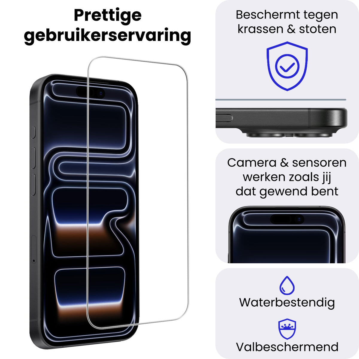 Gehard glazen screenprotector voor iPhone 17 Pro Max met volledige dekking