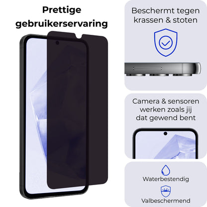 Gehard glazen screenprotector met privacyfilter voor Samsung Galaxy A35