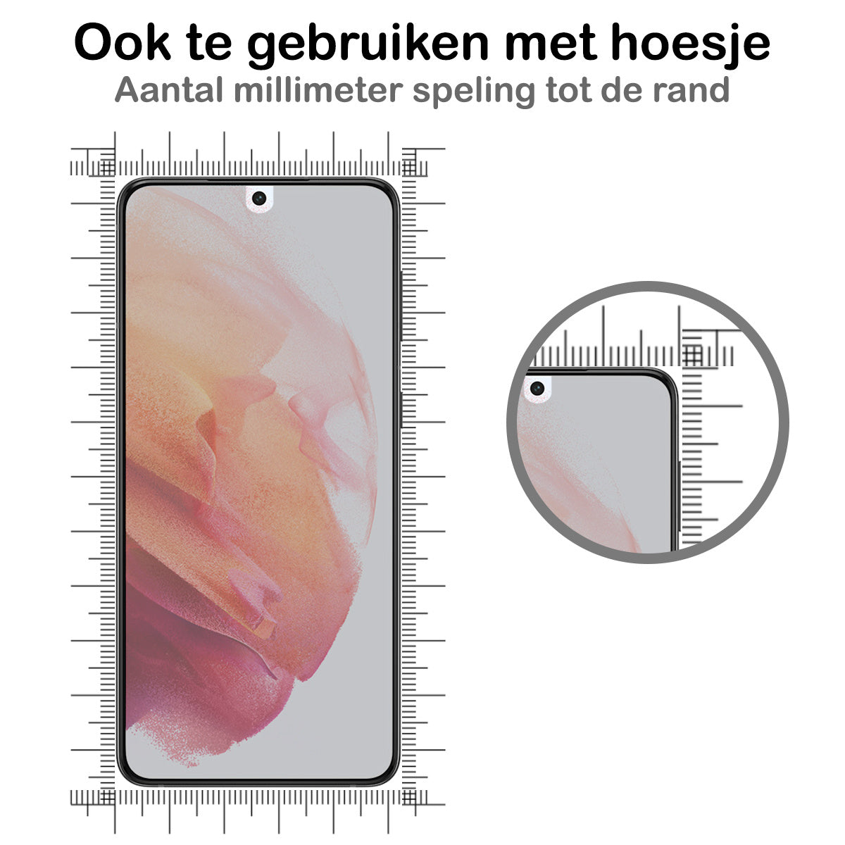 Screenprotector van gehard glas met privacyfilter