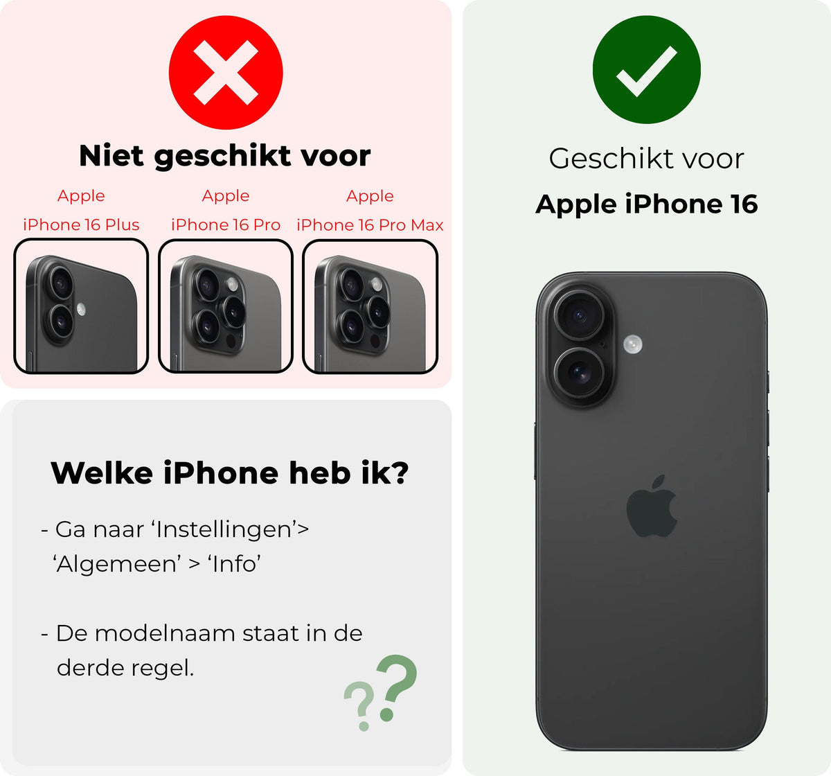 Screenprotector van gehard glas met privacyfilter voor iPhone 16