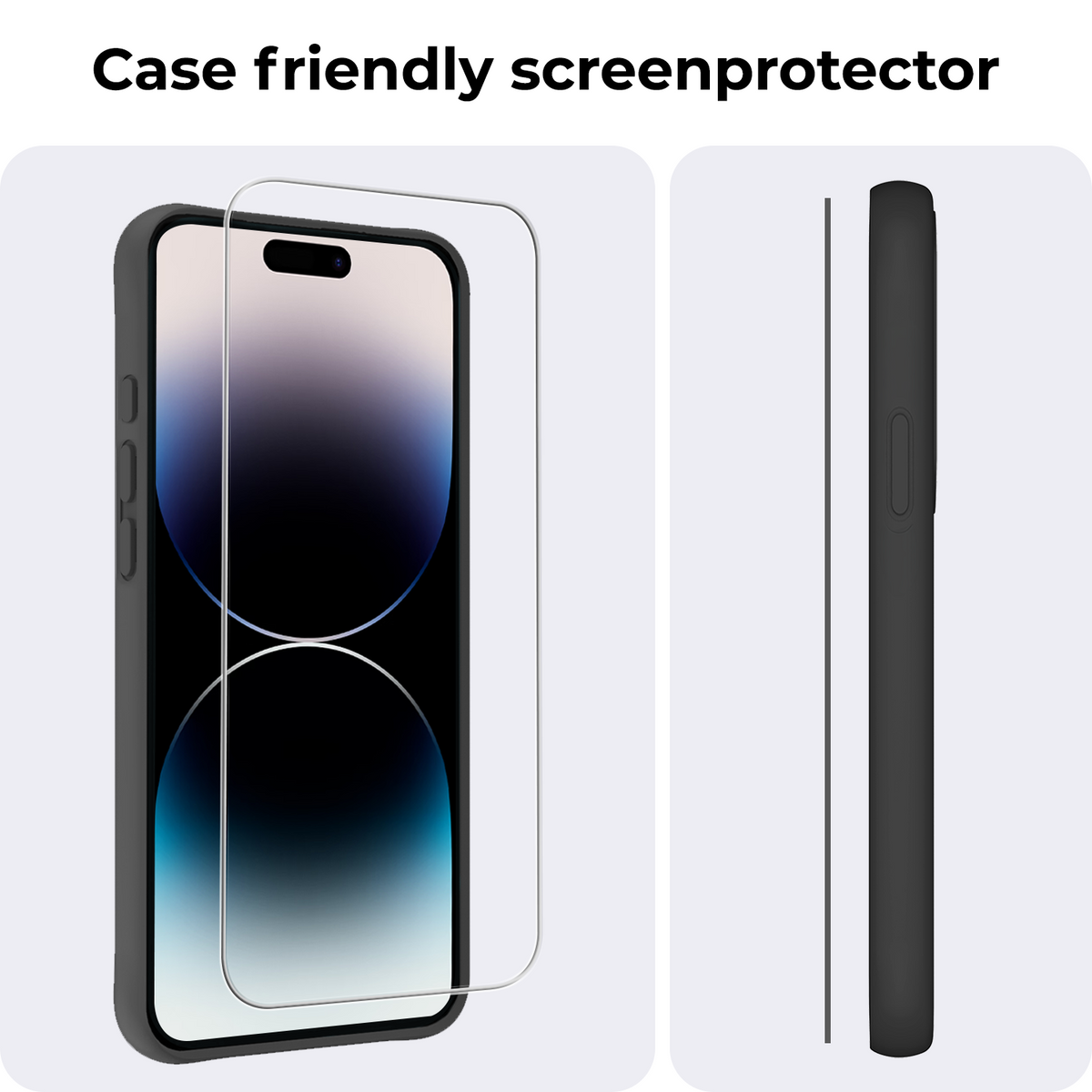 Gehard glazen screenprotector voor iPhone 14 met installatieframe
