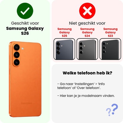 Camera Screenprotector van Gehard Glas voor Samsung S26