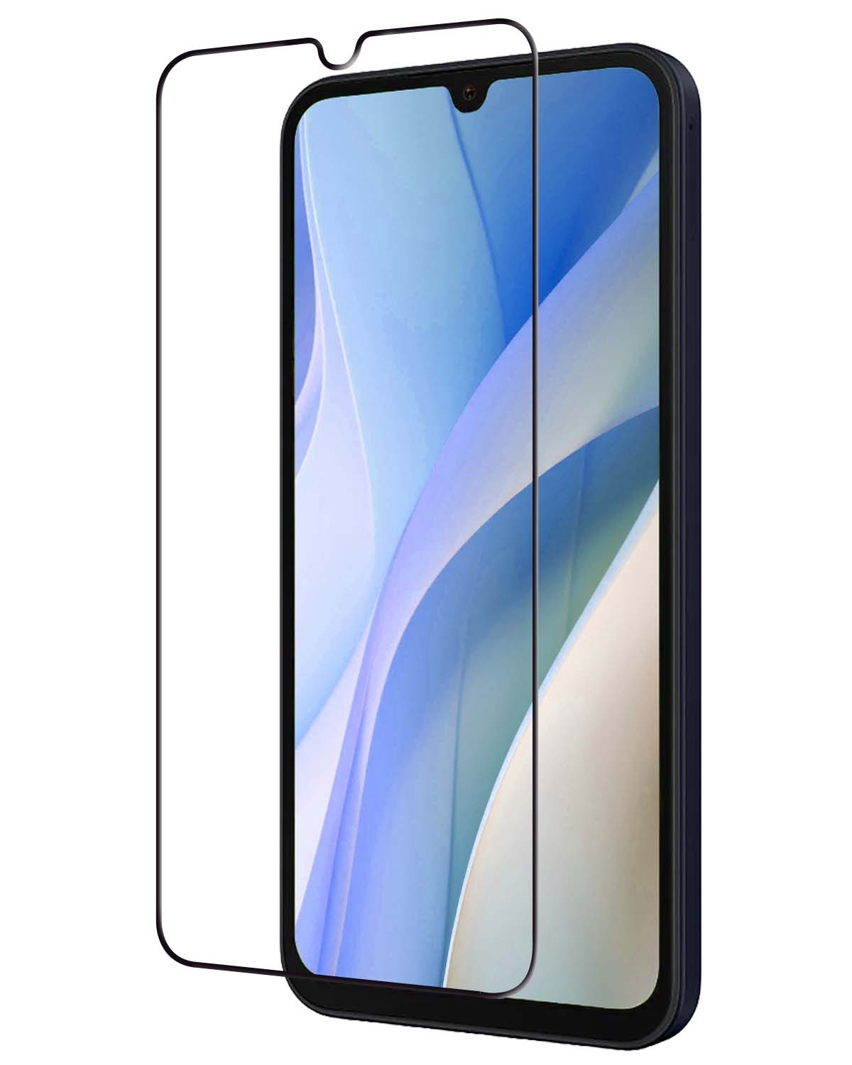 Full screen screenprotector met zwarte randen voor Samsung A15