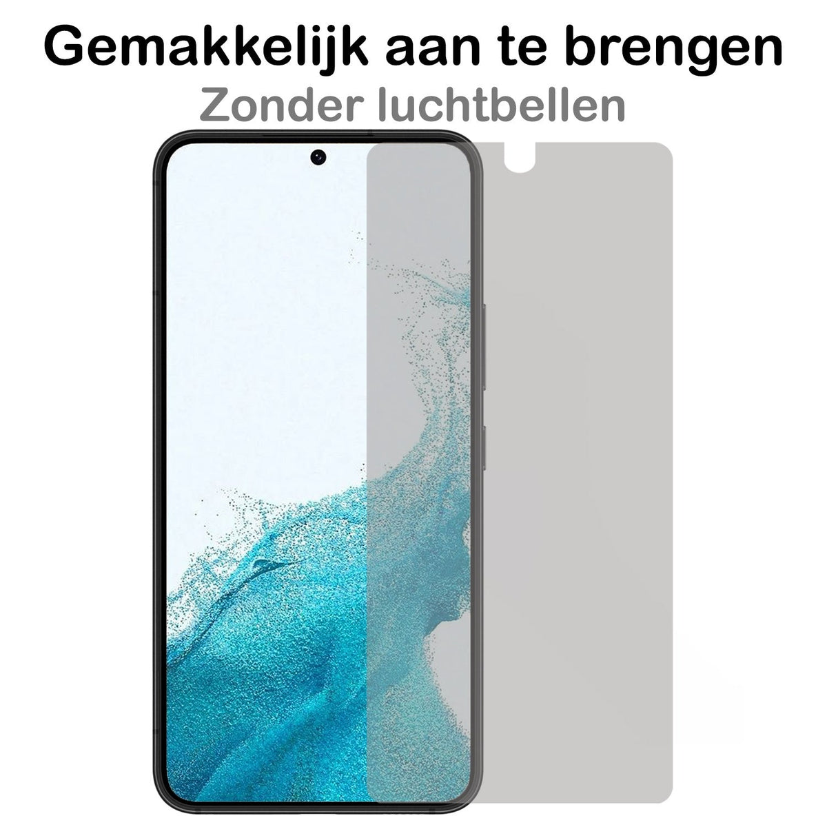 Privacy screenprotector van gehard glas voor Samsung S22 Plus