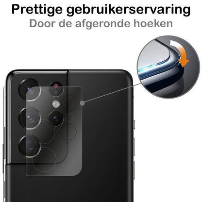 Gehard Glazen Camera Screenprotector Geschikt Voor Samsung Galaxy S21 Ultra