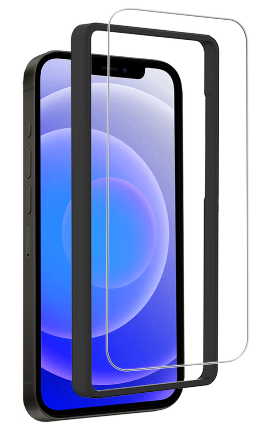Screenprotector van gehard glas met installatieframe voor iPhone 12 Pro Max