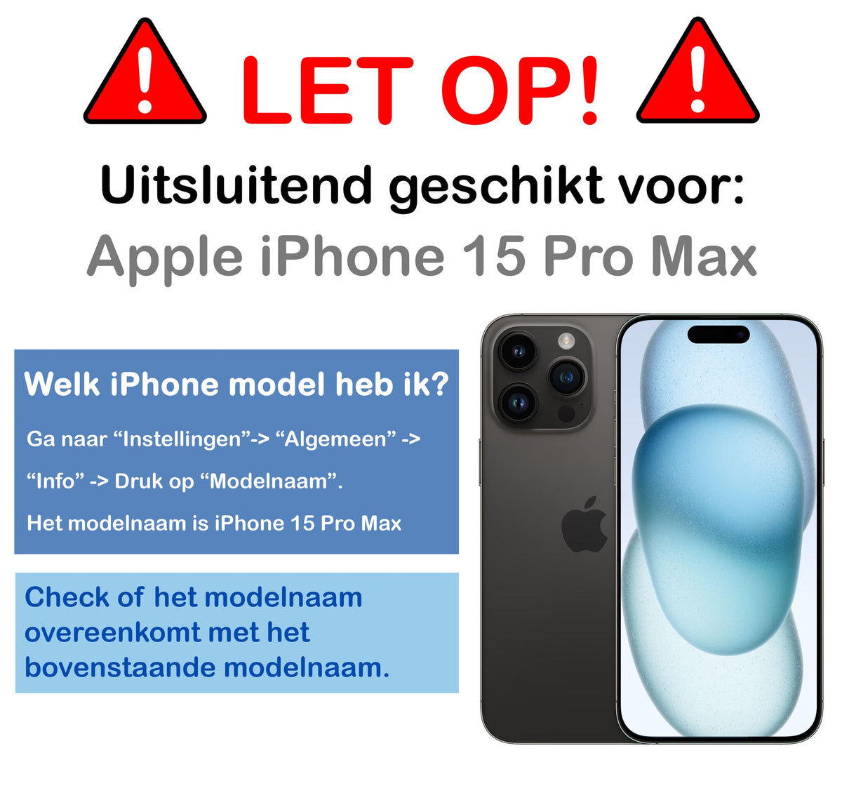 Hybride screenprotector met installatieframe voor iPhone 15 Pro Max