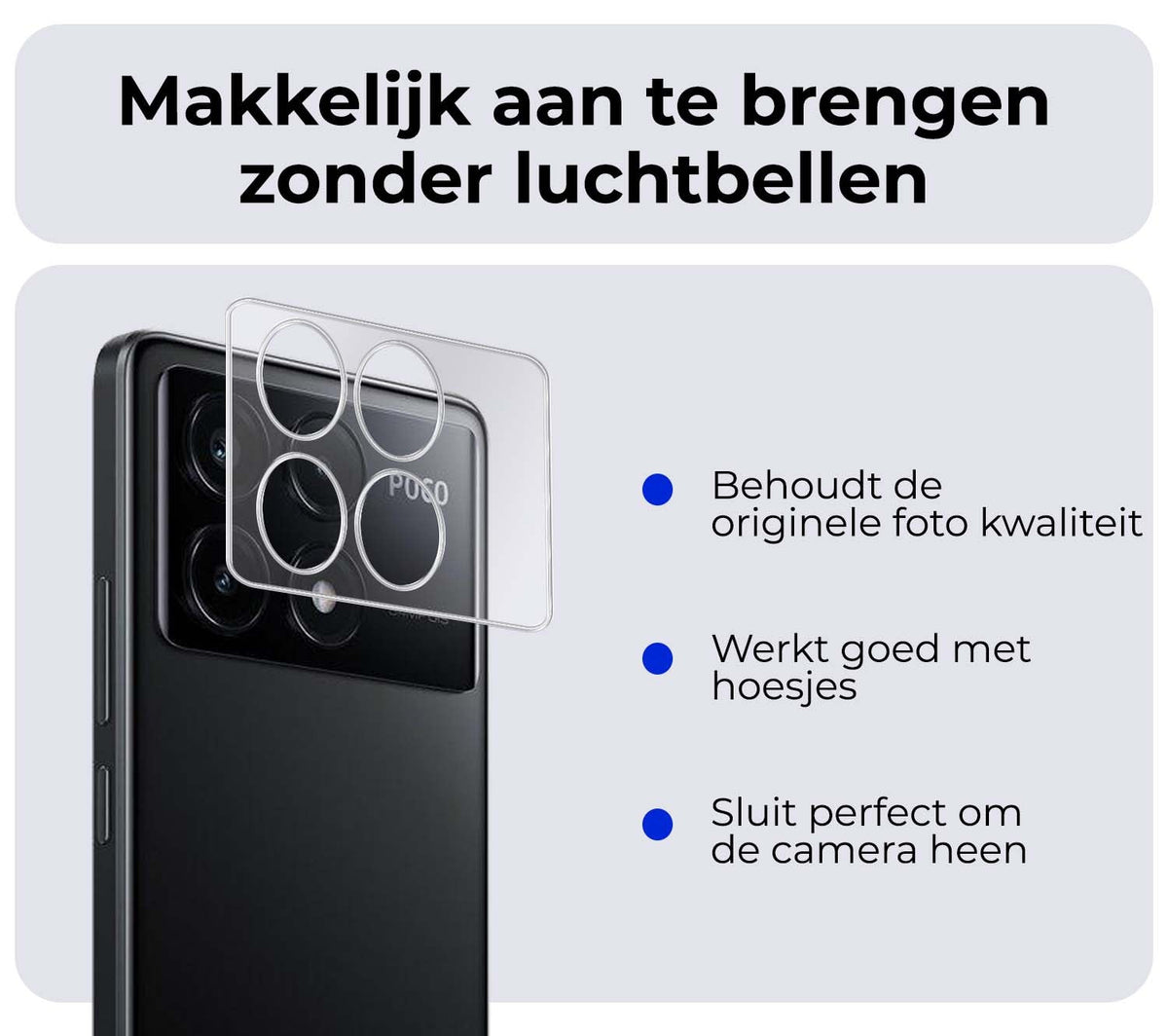 Camera screenprotector van gehard glas voor Xiaomi Poco X6 Pro 5G