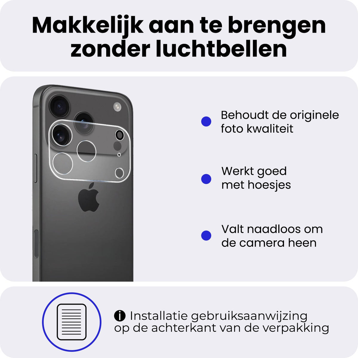 Gehard glazen camera screenprotector voor iPhone 17 Pro
