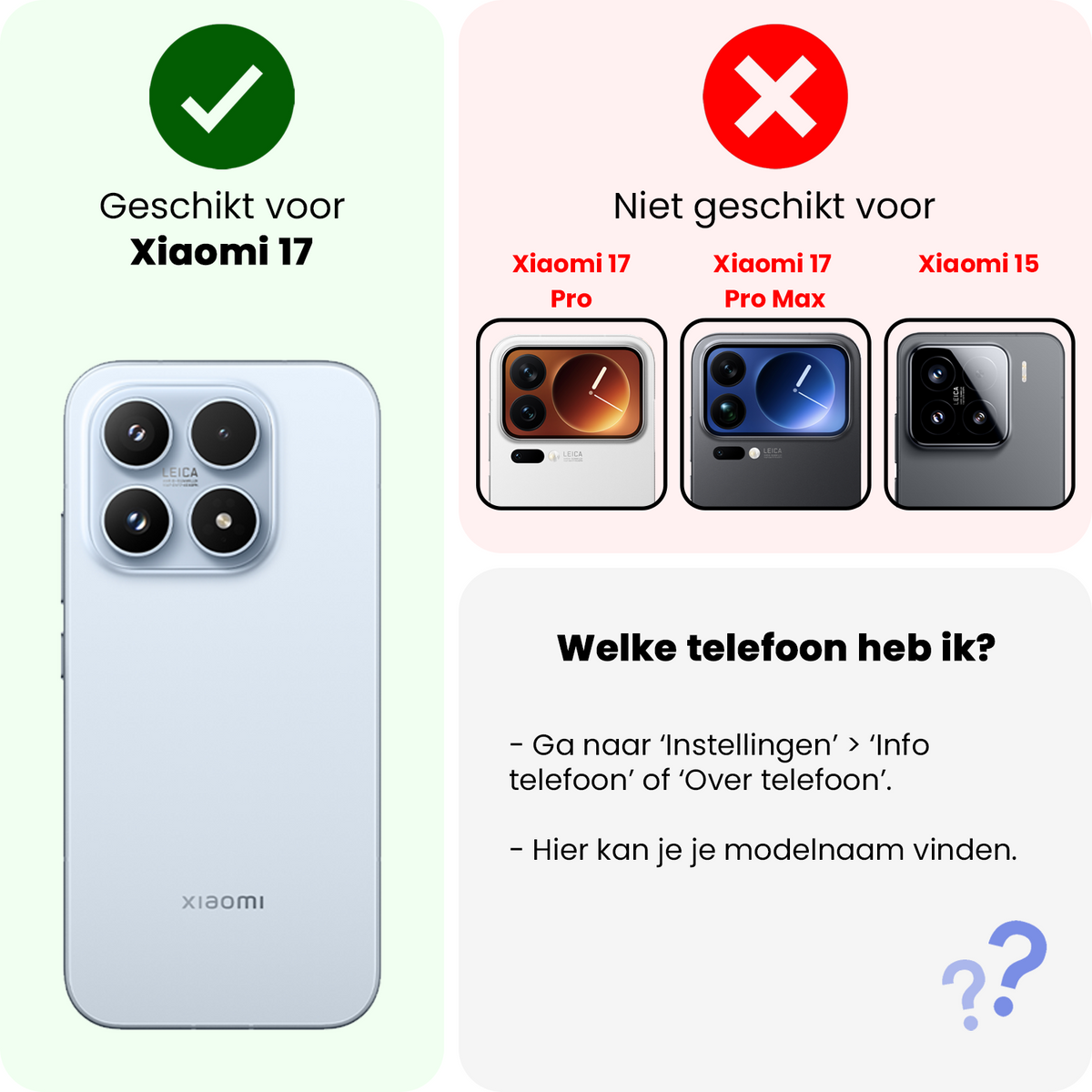 Gehard glazen screenprotector voor Xiaomi 17