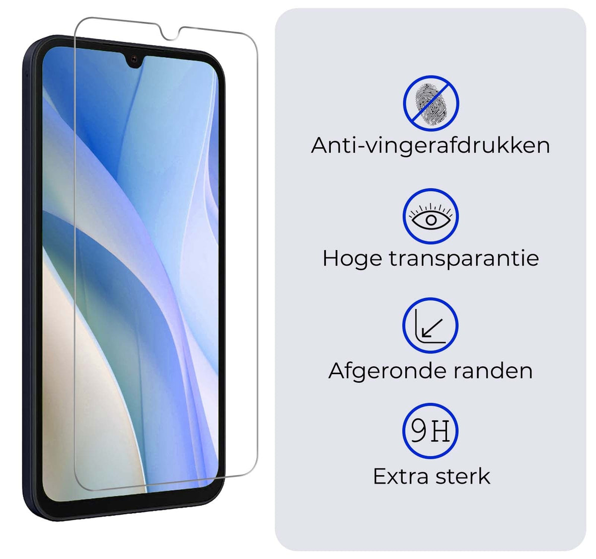 Gehard glazen screenprotector met krasbestendige laag