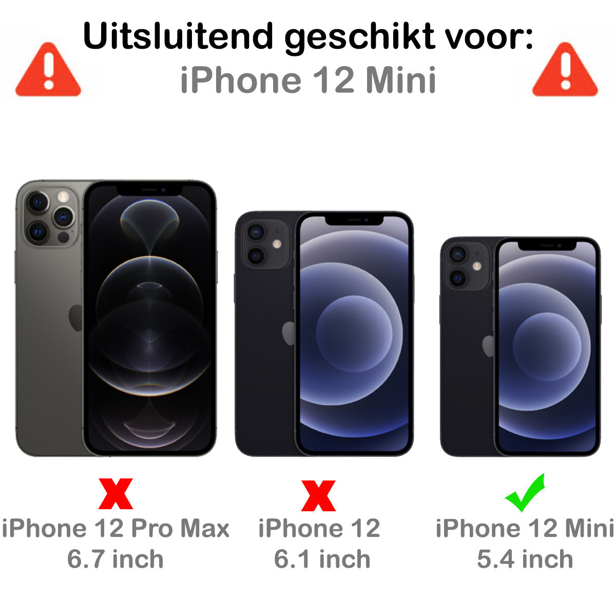 Gehard glazen screenprotector met installatieframe voor iPhone 12 Mini