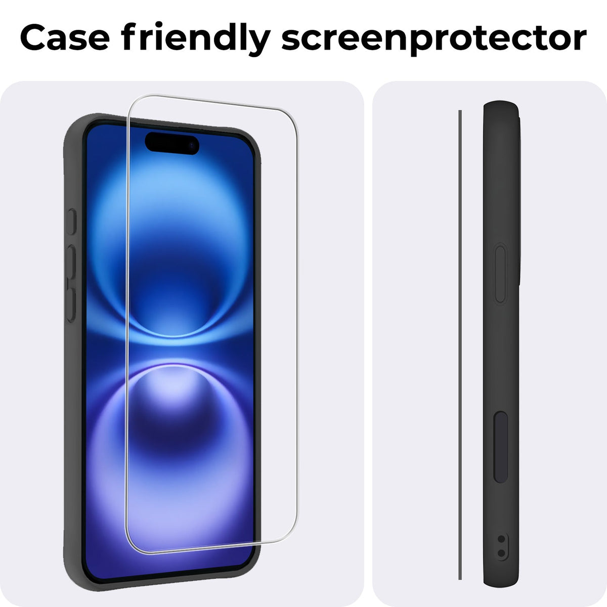 Gehard glazen screenprotector voor iPhone 16 Plus met volledige dekking