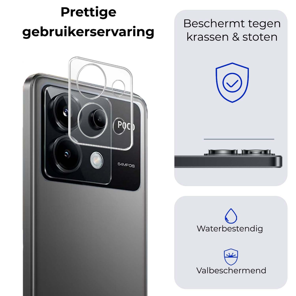 Gehard glazen camera screenprotector voor Xiaomi Poco X6