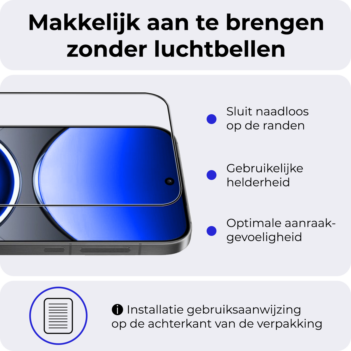 Screenprotector van gehard glas voor OPPO Find X8 Pro