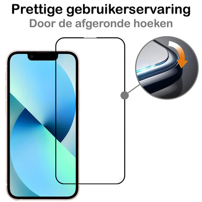 Screenprotector van gehard glas voor iPhone 13 Mini met zwarte randen