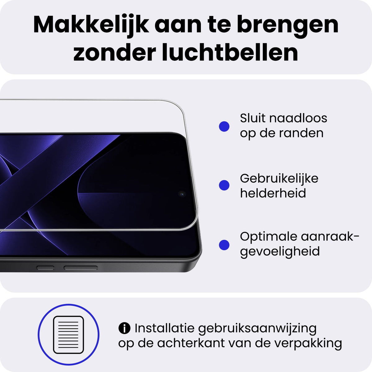 Gehard glazen screenprotector voor Xiaomi Poco X7 Pro met krasbescherming