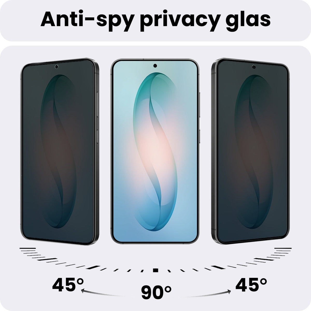 Privacy Screenprotector van Gehard Glas voor Samsung S26 Plus
