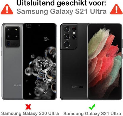 Glazen screenprotector met anti-kras bescherming voor Samsung S21 Ultra