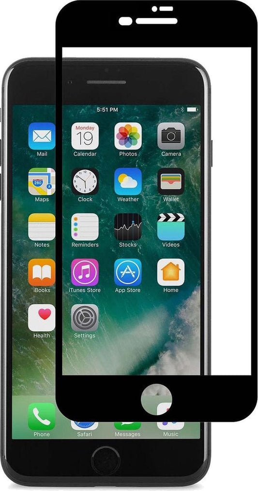 Screenprotector van gehard glas met zwarte randen voor iPhone SE 2020