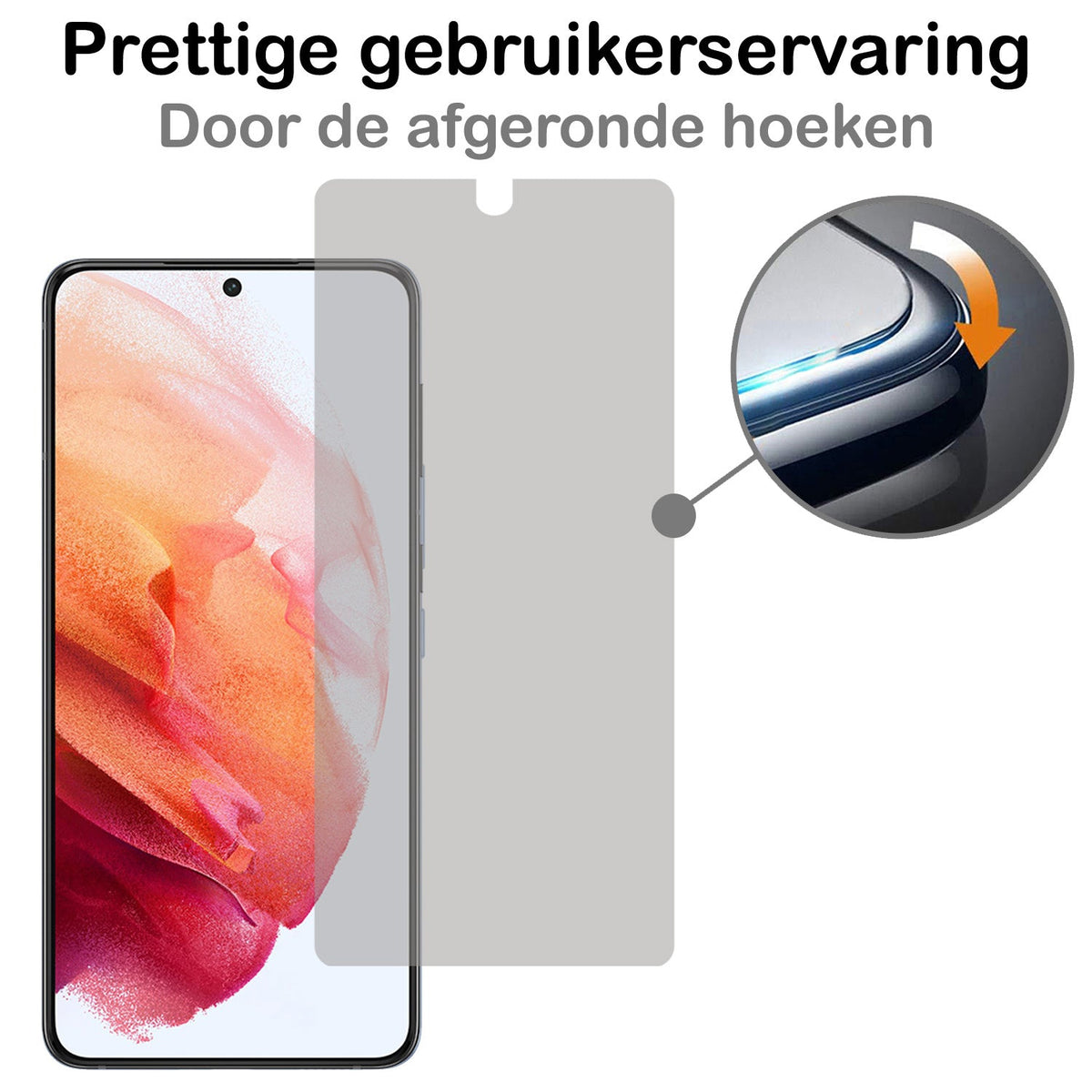 Screenprotector van gehard glas met privacyfilter