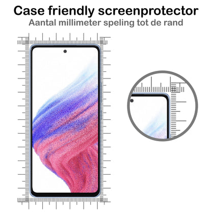 Gehard glazen screenprotector met zwarte randen geschikt voor Samsung Galaxy A53