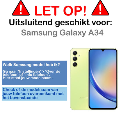 Gehard glazen screenprotector voor Samsung A34