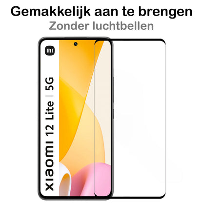 Full cover screenprotector van gehard glas voor Xiaomi 12 Lite