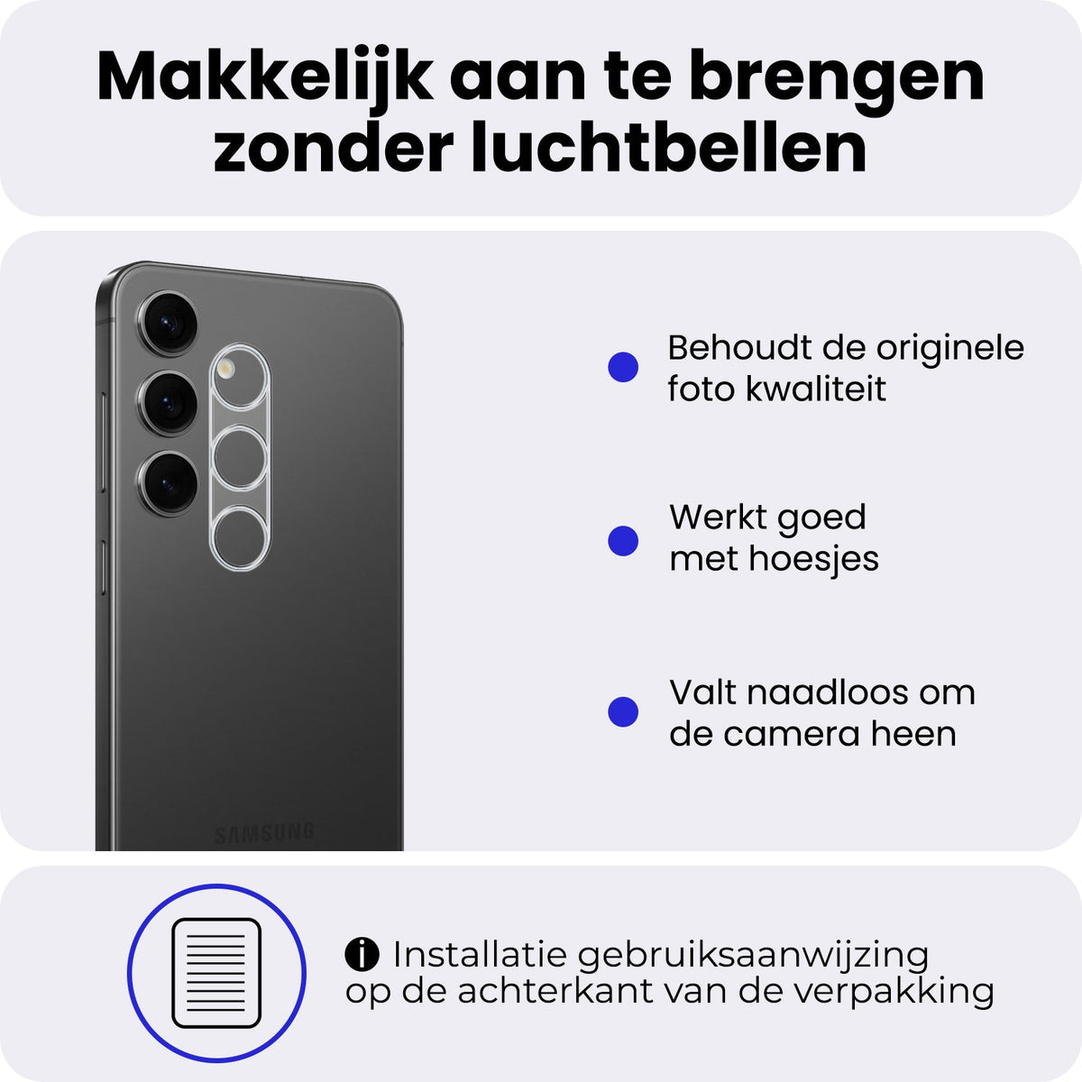 Camera Screenprotector van Gehard Glas Geschikt voor Samsung Galaxy S25