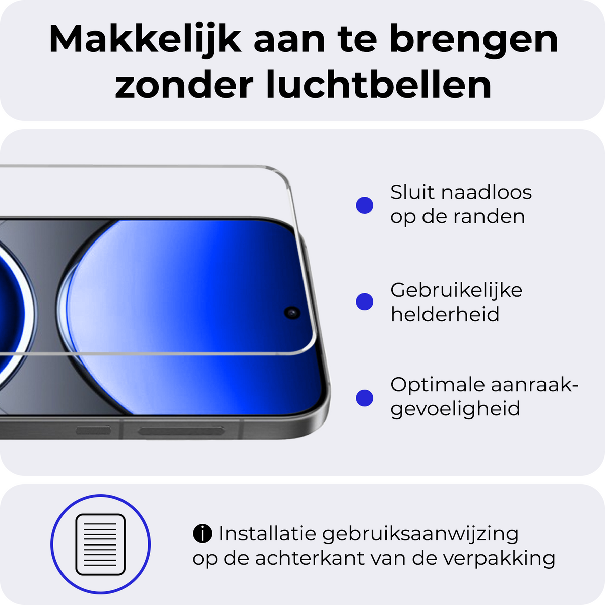 Screenprotector van gehard glas voor OPPO Find X8