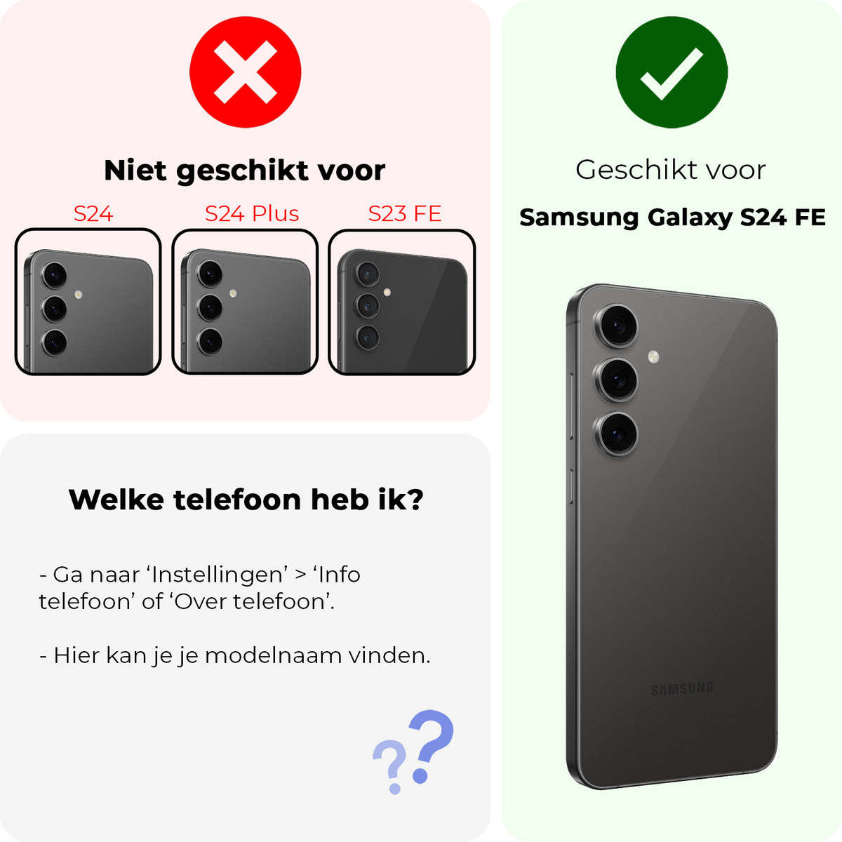 Screenprotector van gehard glas met antikraslaag voor Samsung Galaxy S24 FE