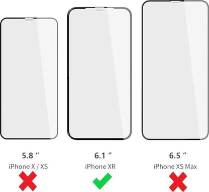 Gehard glazen screenprotector voor iPhone XR met antikraslaag