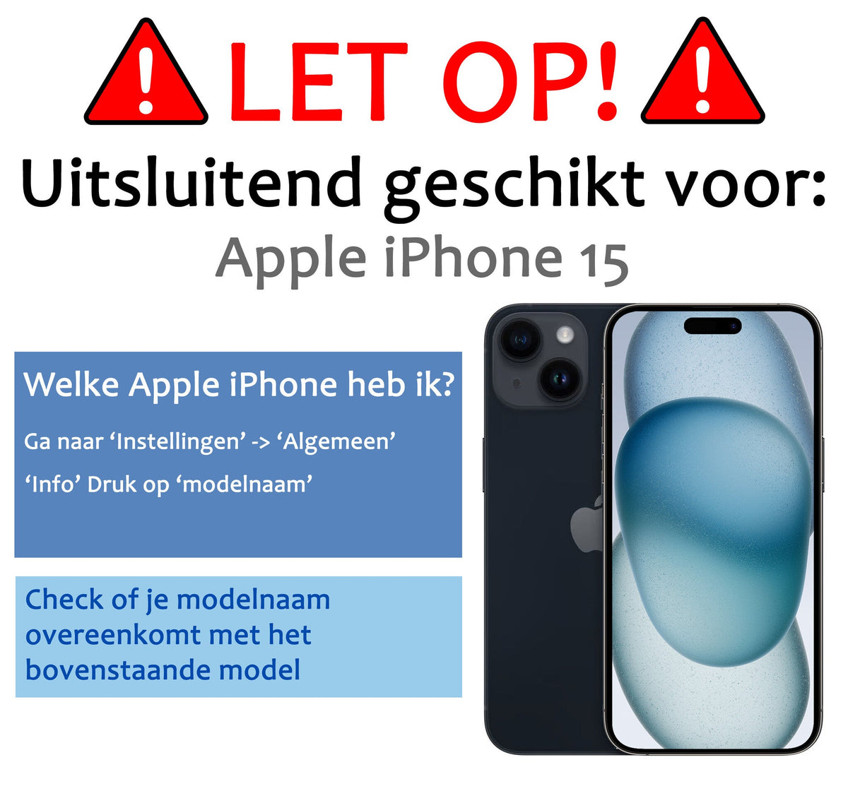 Screenprotector van gehard glas voor iPhone 15
