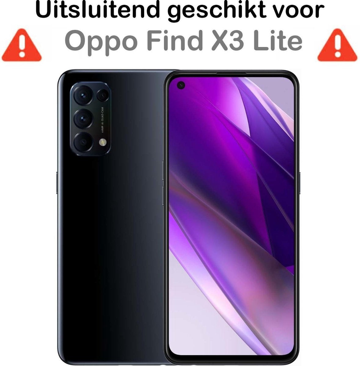 Gehard glazen screenprotector voor OPPO Find X3 Lite