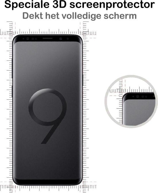 Full Screen Screenprotector van Gehard Glas voor Samsung Galaxy S9