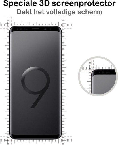 Full Screen Screenprotector van Gehard Glas voor Samsung Galaxy S9