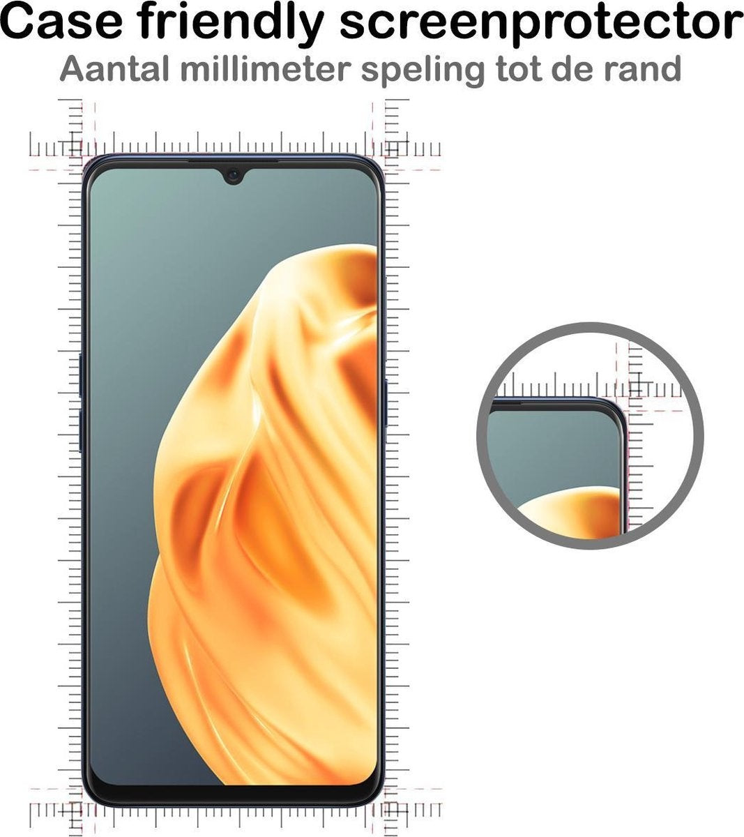 Gehard glazen screenprotector voor OPPO A91 met krasbescherming
