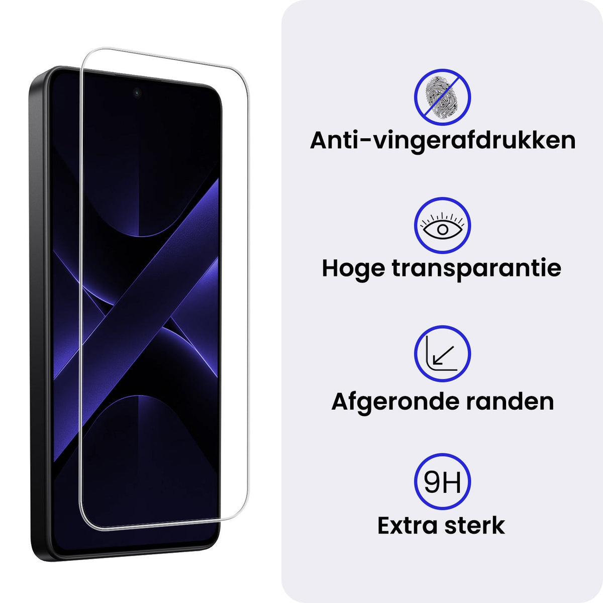 Gehard glazen screenprotector voor Xiaomi Poco X7 Pro met krasbescherming
