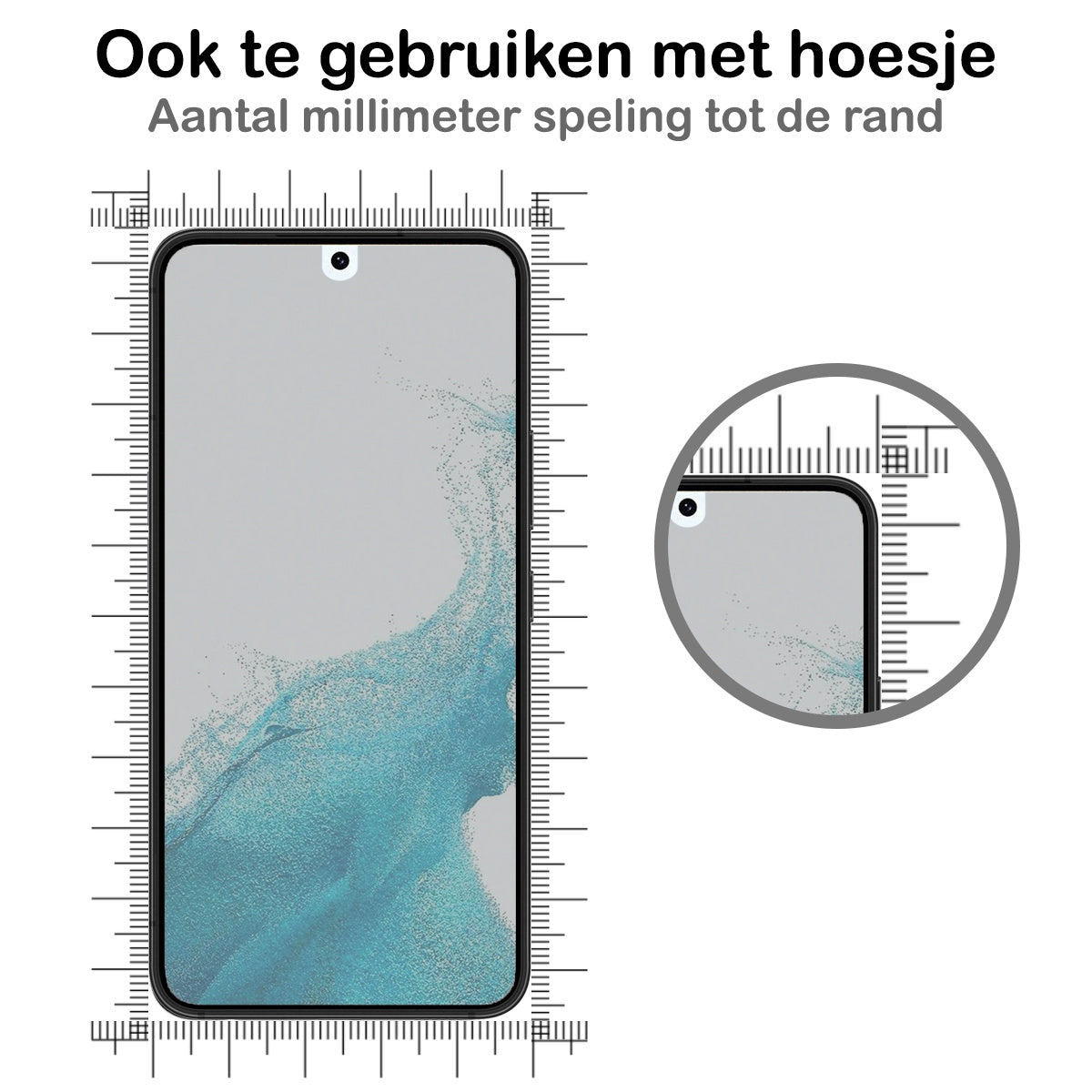 Privacy screenprotector van gehard glas voor Samsung S22 Plus