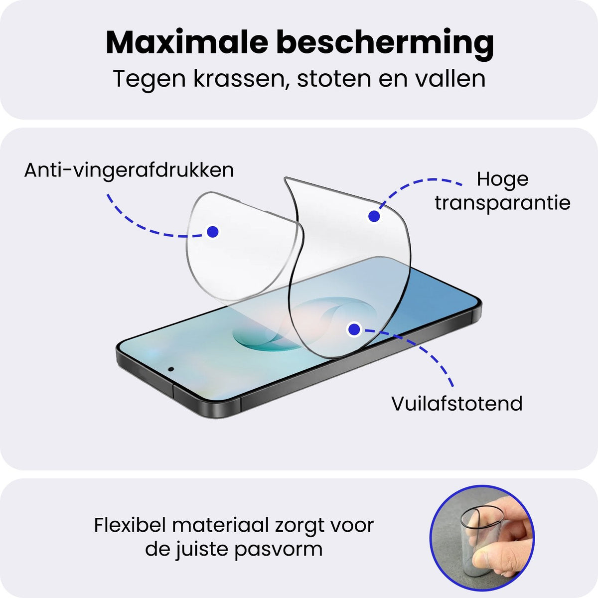 Flexibele glazen screenprotector met installatieframe voor Samsung S26 Ultra