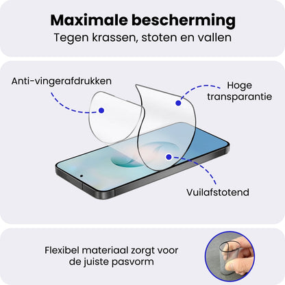 Flexibele glazen screenprotector met installatieframe voor Samsung S26 Ultra