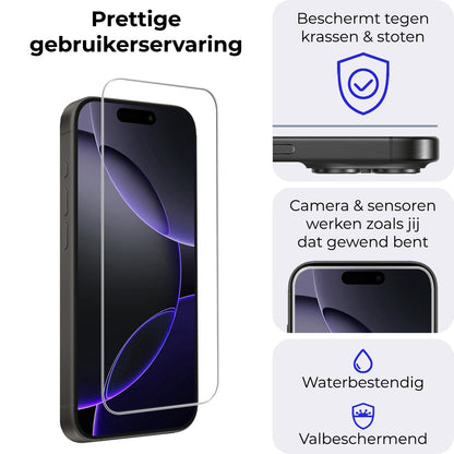 Screenprotector van gehard glas voor iPhone 16 Pro