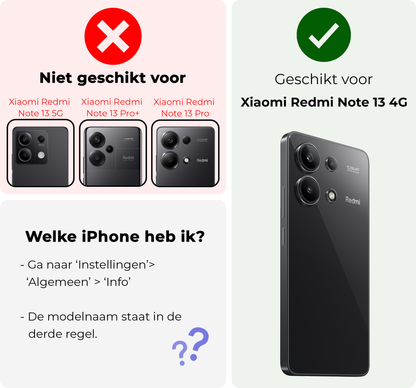 Glazen screenprotector voor Xiaomi Redmi Note 13 4G