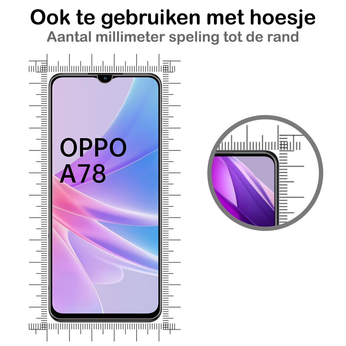Screenprotector van gehard glas voor OPPO A78 5G