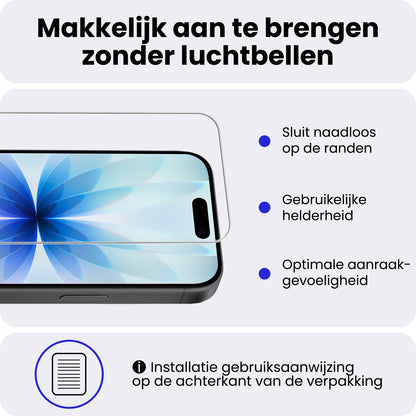 Screenprotector van gehard glas voor iPhone 17 met volledige dekking