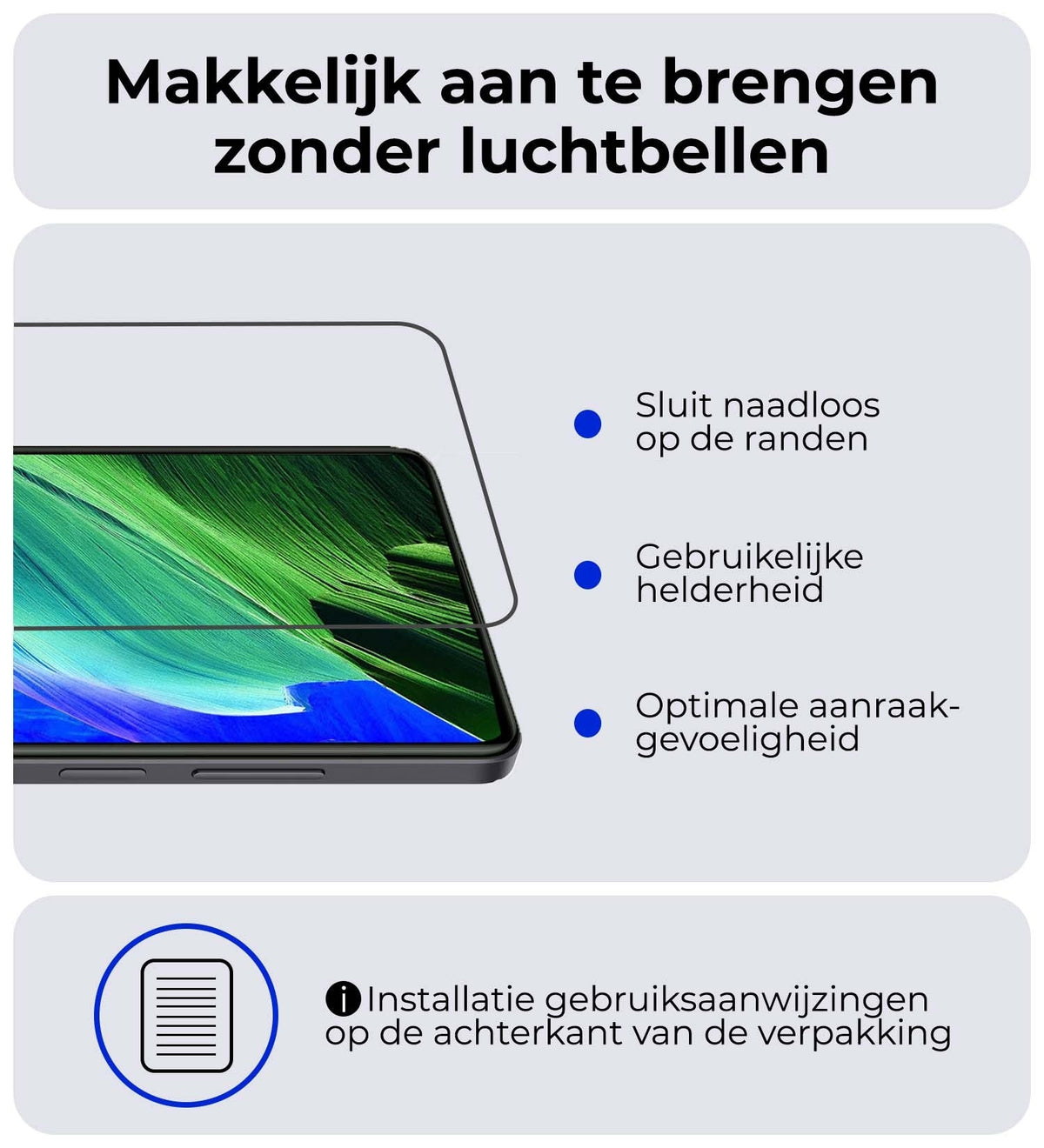 Gehard glazen screenprotector voor Xiaomi Redmi Note 12 Pro met antikraslaag